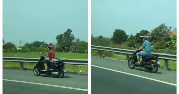 Hai xe máy chạy vào đường cao tốc TP.HCM - Trung Lương