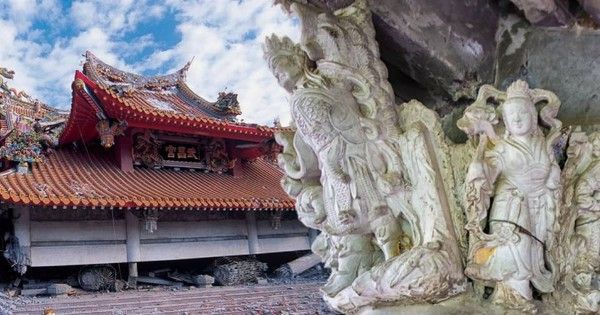 Hình ảnh hiện tại đáng kinh ngạc về ngôi đền "biểu tượng" sau một trong những trận động đất kinh hoàng nhất tại Đài Loan