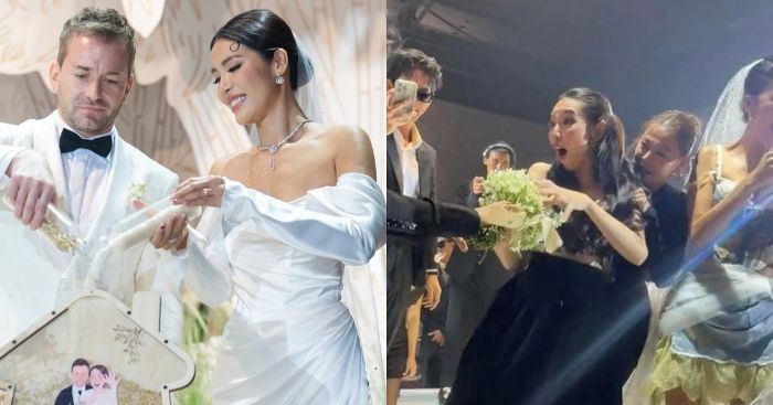 Hoa hậu Thùy Tiên vỡ òa khi chụp được hoa cưới của Minh Tú
