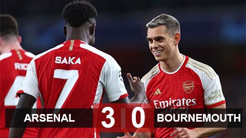 Kết quả Arsenal 3-0 Bournemouth: Dạo chơi ở Emirates