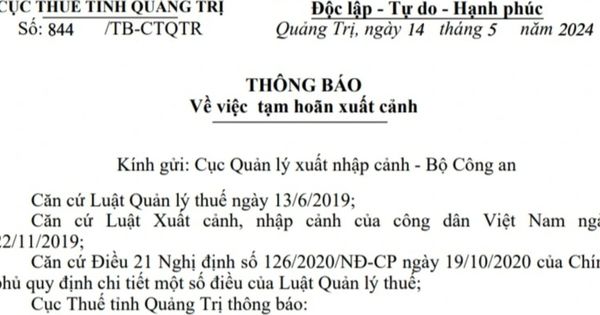 Năm lãnh đạo doanh nghiệp ở Quảng Trị vừa bị tạm hoãn xuất cảnh