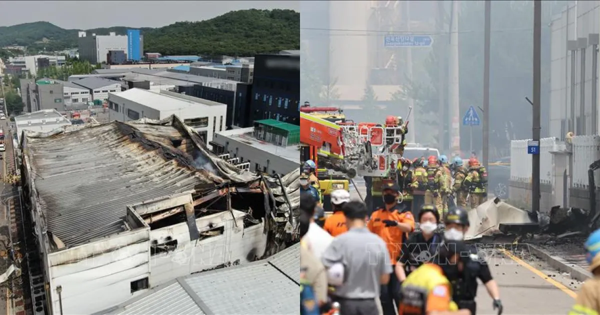 Video khói lửa bao trùm nhà máy sản xuất pin lithium ở Hàn Quốc